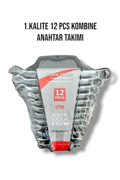 EKİNLER Kombine Anahtar Düz Yıldız Takım 12 Parça 6-22MM