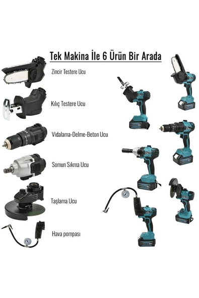 prohummer PH191 Multievo 6lı Set 58vf Çok Amaçlı Şarjlı Set Takımı - 3