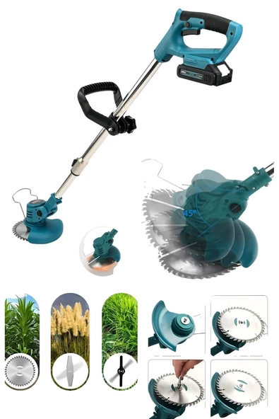 prohummer PH201 Çift Akülü  Çim Biçme Makinesi (Mavi) - 4