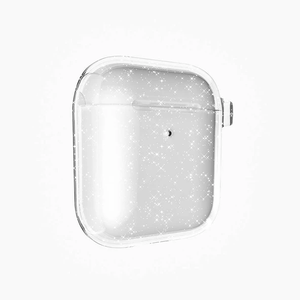 Apple Airpods Allstar Kılıf Parlayan Simli Saydam Renkli (Airbag 32)