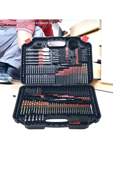 EKİNLER 246 PC Darbe ve Metal Matkap ve Tahrik Ucu Seti, Kombine Kullanım için Üfleme Kalıp Saklama Kutusu - 3