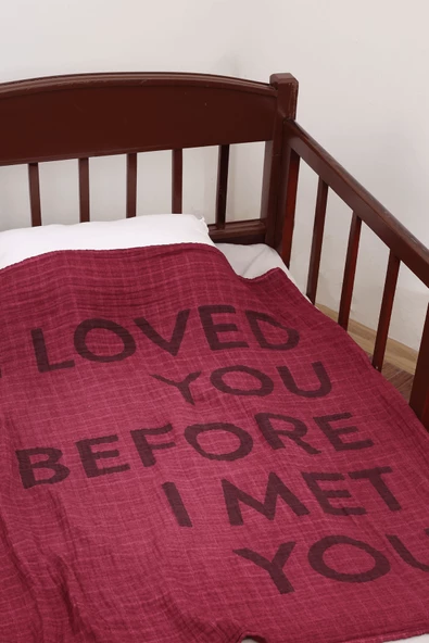 Luckka Çok Amaçlı Müslin Örtü - 100x110 cm - ZTParçaboya Bordo - 2