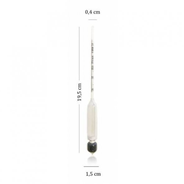 3 Lü Set Alkolmetre 0-40-70-100 Ahşap Kutulu - 6