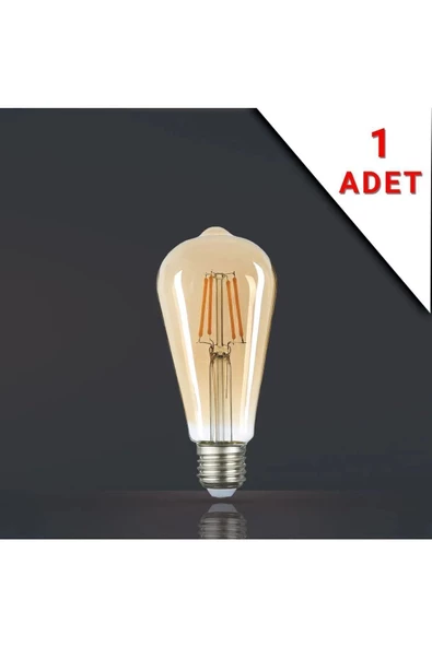 Led Filamanlı E27 Rustik Ampul 4 Watt Gün Işığı St64 1 adet