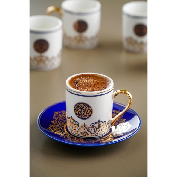 Acar Callesıum 6lı Porselen Kahve Fincan Takımı EMR-011325-Damask