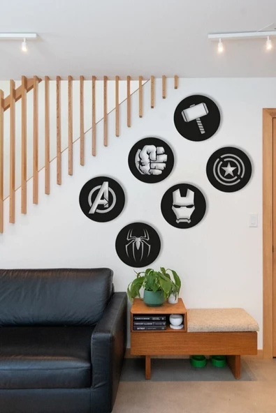 TVS LAZER TASARIM Avengers Ahşap Dekoratif Duvar Süsü - 3