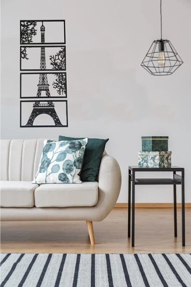 TVS LAZER TASARIM Paris Eyfel Kulesi Tablosu Ahşap Dekoratif Duvar Tablosu