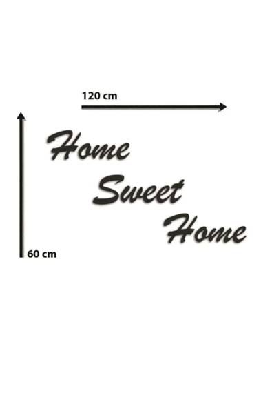 TVS LAZER TASARIM Ahşap Home Sweet Home Duvar Panosu - 2