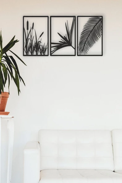 TVS LAZER TASARIM Sazlık Duvar Tablosu 50x96cm - Ahşap Dekoratif Modern Duvar Süsü Lazer Kesim - 2
