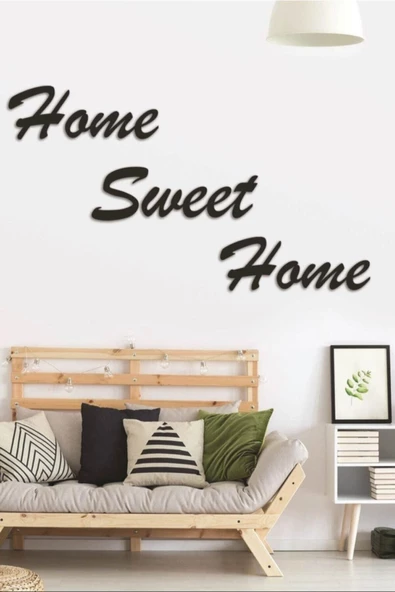 TVS LAZER TASARIM Ahşap Home Sweet Home Duvar Panosu