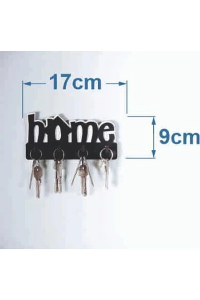 TVS LAZER TASARIM Dekoratif Home Anahtar Askısı Ahşap Anahtarlık Dekor - 3