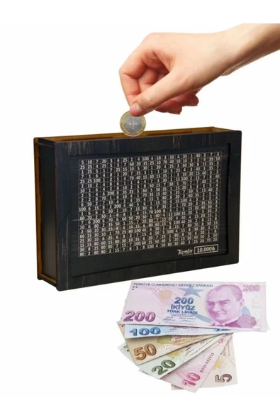 TVS LAZER TASARIM Hedef Kumbara, Para Biriktirme Kutusu, Parabox, 10.000 Tl