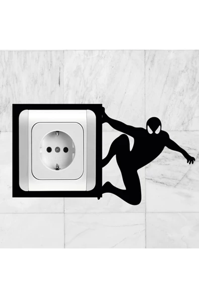 TVS LAZER TASARIM Spıderman Priz Anahtar Çerçeve Süsü Dekoru