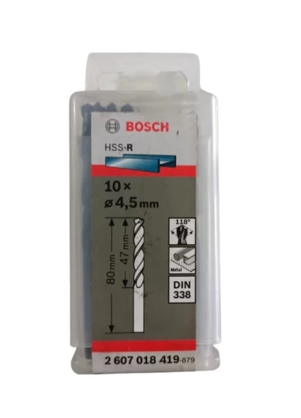 Bosch 2607018419 Metal Matkap Ucu HSS-R 4,5 x 80 Mm
