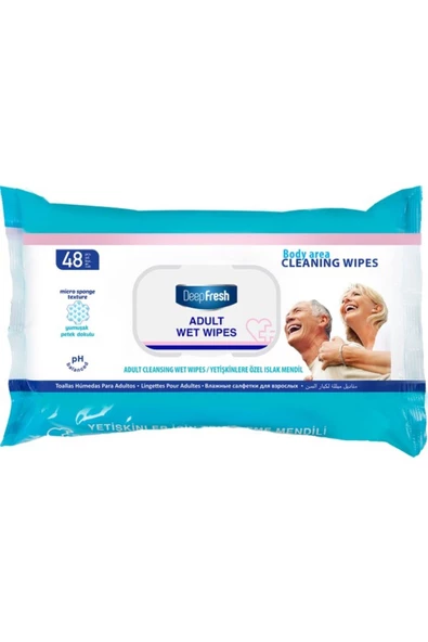 Deep Fresh Yetişkin Vücut Temizleme Mendili 48 Yaprak