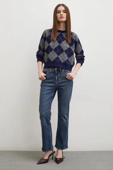 Boru Paça Jean Lacivert ürün görseli 1