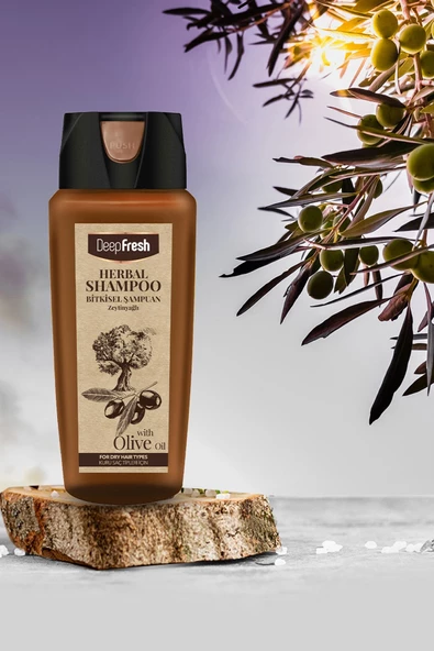 Deep Fresh Herbal Bitkisel Şampuan Zeytinyağı Özlü Kuru Saçlar 3 X 500 Ml - 3