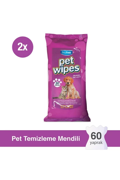 Deep Fresh Pet Temizleme Mendili 2 X 30 Yaprak