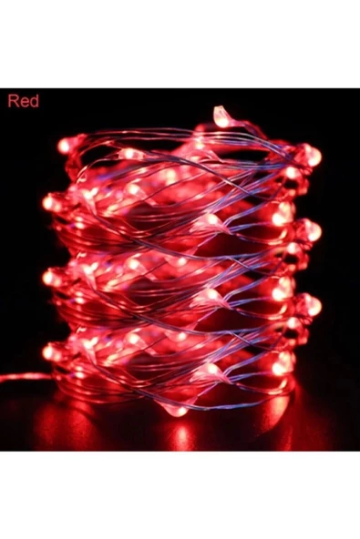 YASİMA Kırmızı Peri Led Ev Dekor Aksesuar Doğum Günü Yılbaşı Süsü