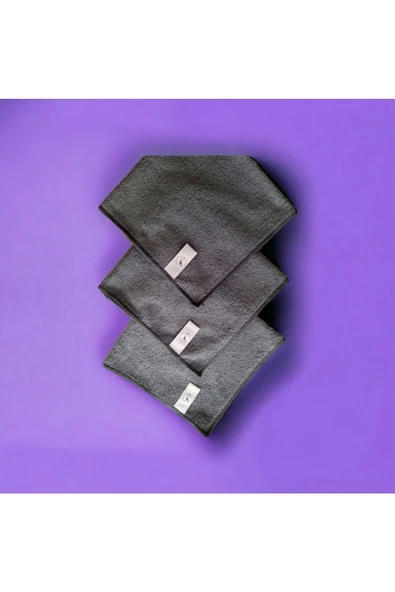 YASİMA Gri Mikrofiber Temizlik Bezi 3 Adet Ev Ve Cam Temizliği Araba Tezgaüstü Bezi - 8