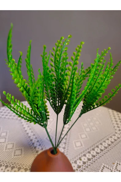 YASİMA YASİMAYapayBitkiKabarıkSusamBitkisi Demeti 5 Dal Garnitür Aranjman Dikey Bahçe Saksı Yeşillik 40 Cm - 6