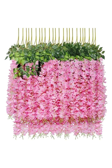 YASİMA AKASYA  5 DAL PEMBE DEKOR NİSAN DOĞUM GÜNÜ BALKON SÜSÜ - 3