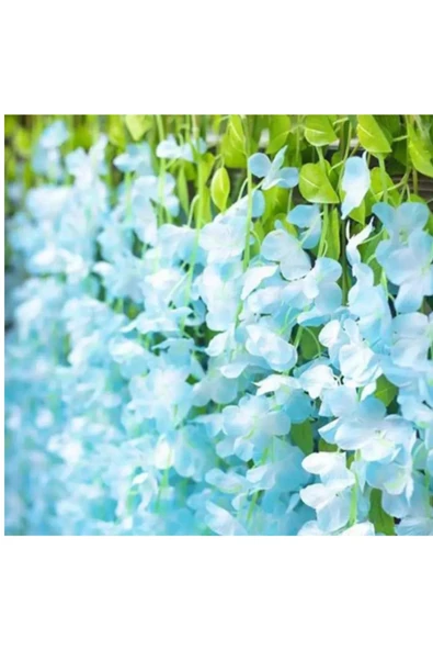 YASİMA 12 Dallı mavi sarkan Akasya Balkon Nişan Düğün Dekor - Resim 2