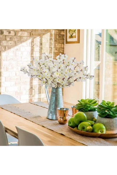 YASİMA Yasima 3 Adet 9 Dallı Bahar Çiçeği Vazo Ev Dekor Süsü - 4