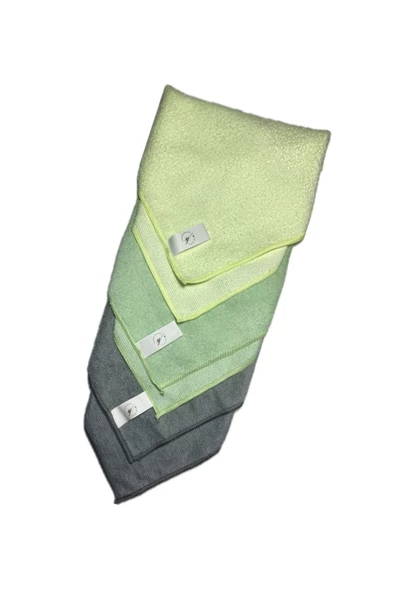 YASİMA yasima mikrofiber bez gri_yeşil_sarı ev ve cam temizlik bezi - 3