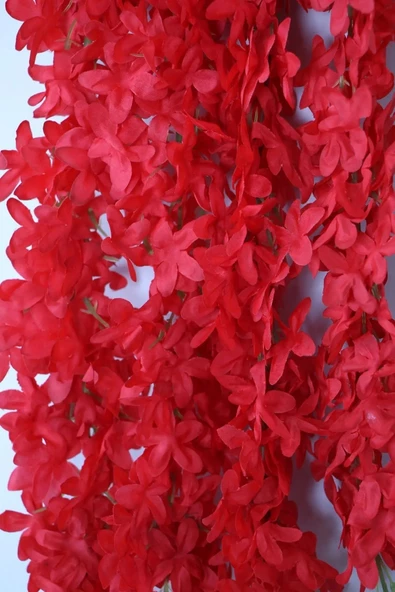 YASİMA Yasima 12li Kırmızı Sarkan Akasya Çiçeği Nişan Düğün Dekor Süslemesi - Resim 3