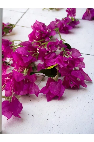 YASİMA Tek Dal Yapay Begonvil 85 cm Fuşya VAZO DEKOR BALKON BAHÇE Süsü