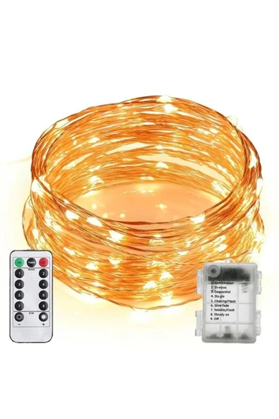YASİMA Pil Ile Çalışan Peri Led Işık Kumandalı Animasyonlu Pil Led 10 Metre Çok Amaçlı Aydınlatma - 5