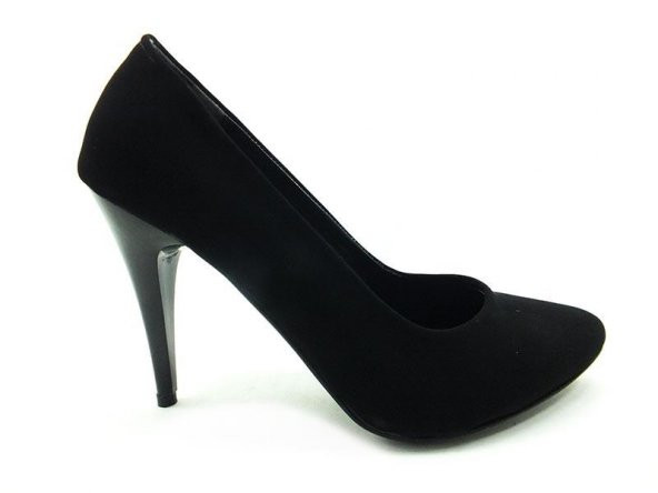 Çarıkçım Stiletto Kadın Ayakkabı Siyah-Süet 61 700