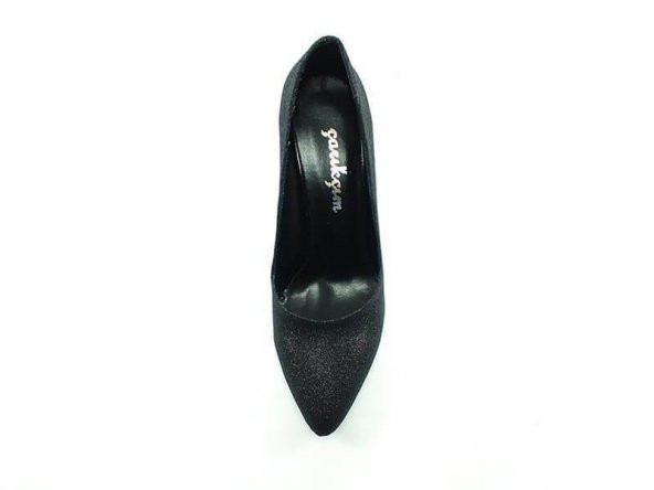 Çarıkçım Stiletto Kadın Ayakkabı Siyah-Simli 61 700 - 3