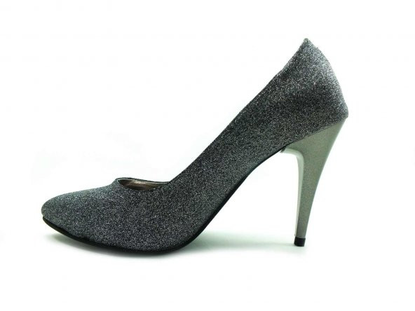 Çarıkçım Stiletto Kadın Ayakkabı Platin-Simli 61 700 - 3
