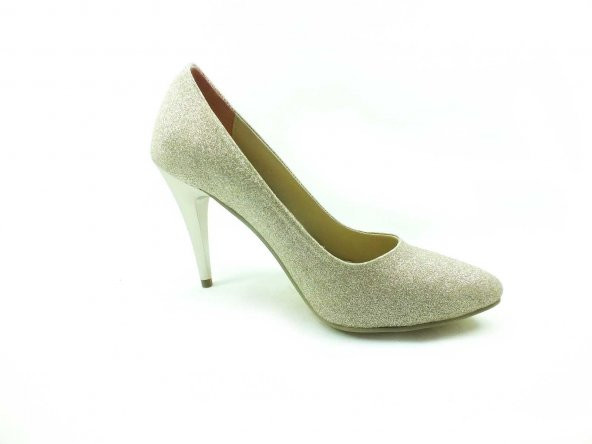 Çarıkçım Stiletto Kadın Ayakkabı Altın-Simli 61 700 - 3