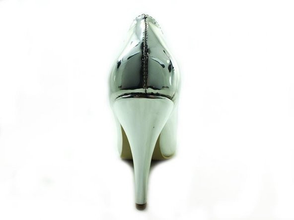 Çarıkçım Stiletto Kadın Ayakkabı Gümüş-Ayna 61 700 - 4