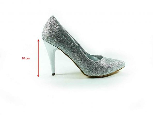 Çarıkçım Stiletto Kadın Ayakkabı Lame-Simli 61 700 - 5