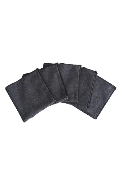 İntermop Mikrofiber Kalın Dokulu Kurulama&temizlik Bezi Siyah 39x35 Cm 5 Adet - 2