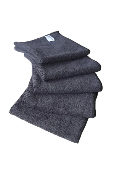 İntermop Mikrofiber Temizlik Bezi Kalın Dokulu Siyah 40x40 Cm 10'lu Paket - 6