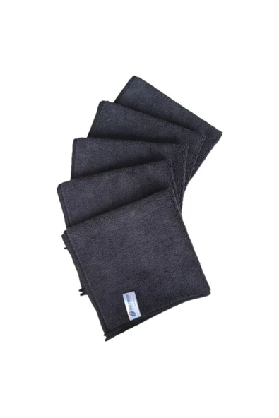 İntermop Mikrofiber Temizlik Bezi Kalın Dokulu Siyah 40x40 Cm 10'lu Paket - 7