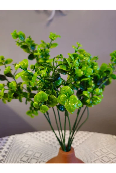 YASİMA YASİMA1 ADET  MİNİK YAPRAKLI YEŞİL  YAPAY ÇİÇEK EV DEKORASYON ARANJMAN DEKOR BALKON 30 CM - Resim 3