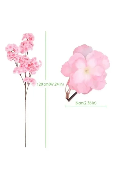 YASİMA Yapay ÇiçekPEMBE  Bahar Dalı Japon Kiraz Çiçeği 90 Cm - 3