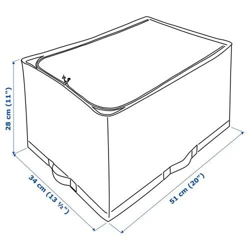 SUMUHOME STUK HURÇ SAKLAMA DEPOLAMA DÜZENLEME BEYAZ GRİ 34x51x28 CM - 6
