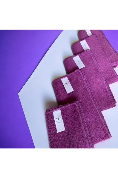 YASİMA Yasima 3 Adet Mor Bez Ev Cam Araba Toz Alma Tezgah Üstü Bezi - 3