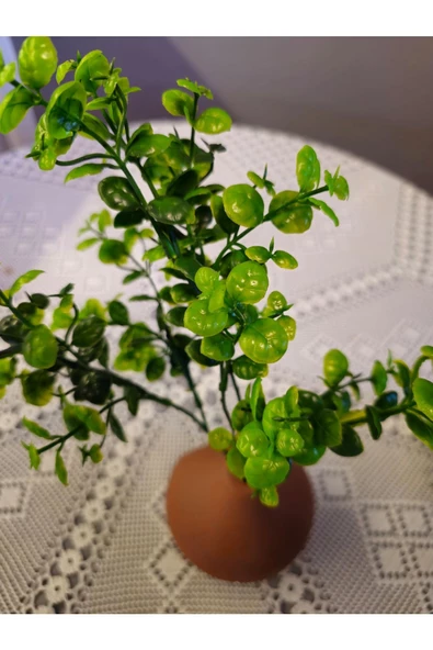 YASİMA YASİMA1 ADET  MİNİK YAPRAKLI YEŞİL  YAPAY ÇİÇEK EV DEKORASYON ARANJMAN DEKOR BALKON 30 CM - Resim 6