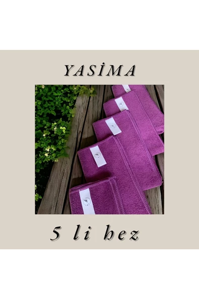 YASİMA 5 ADET MOR BEZ EV TEZGAHÜSTÜ CAM ARABA TOZ BEZİ