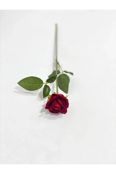 YASİMA 10adet Yapay Kadife Kırmızı Gül Sevgililer Günü Nişan Söz Hediye Öğretmenler Günü - 2