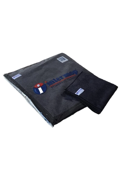 İntermop Mikrofiber Temizlik Bezi Kalın Dokulu Siyah 40x40 Cm 10'lu Paket