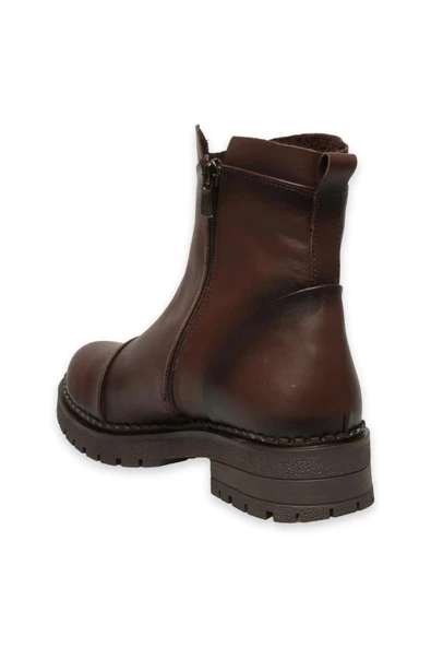 Mammamia D24KB-1400-LX Kadın Casual Topuklu Deri Bot (Kış 24) - 4